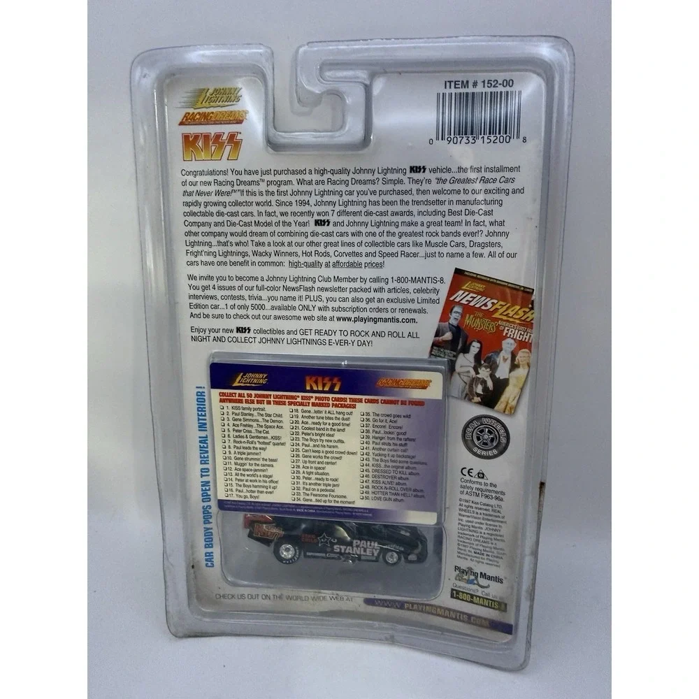 Johnny Lightning KISS Racing Dreams Paul Stanley #41 Die-Cast Car MOC